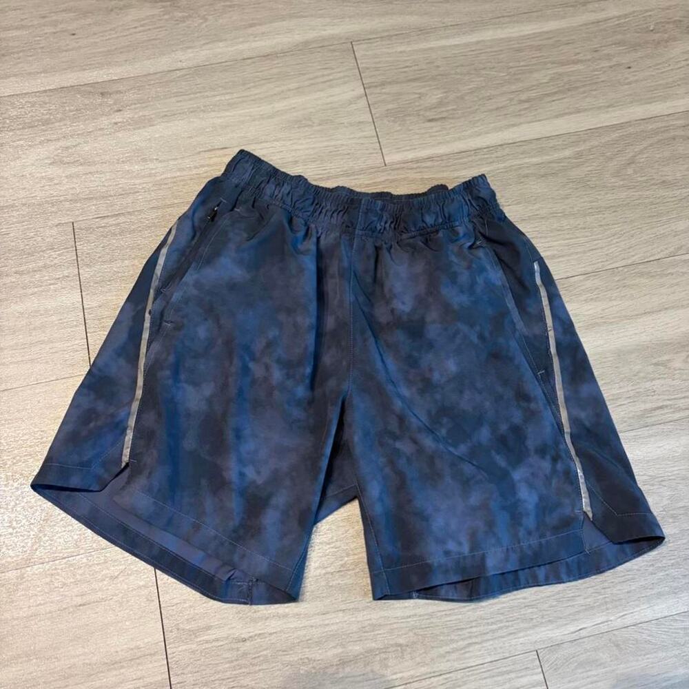 Skora blue tie dye shorts with